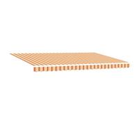 vidaXL Toldo Retráctil Manual Amarillo y Naranja 500 x 350 cm Tela, Toldo retráctil Rectangular Moderno, solución de Sombra Exterior para jardín y terraza, Refugio Flexible Ante el Sol