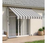 vidaXL Toldo retráctil manual Antracita y 300 cm, Jardín y , Toldo Ajustable, Cubierta , Pérgola Retráctil, Protección Exterior, Refugio Flexible para