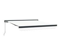 vidaXL Toldo Retráctil Manual Blanco 300X250 cm Solución de Sombra Exterior con Resistencia a UV y Características Impermeables De Aluminio para Balcón Contemporáneo Resistente a Inclemencias