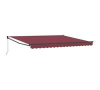 vidaXL Toldo retráctil Manual Burdeos 400x300 cm