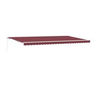 vidaXL Toldo retráctil Manual Burdeos 500x300 cm