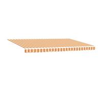 vidaXL Toldo retráctil Manual con LED Amarillo y Naranja 500x350 cm