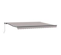 vidaXL Toldo Retráctil Manual Gris Claro 450 x 300 cm - Resistente a la Intemperie y Ajustable, es la solución Ideal para sombrear tu Patio Cobertura de Dosel al Aire Libre y Protecci