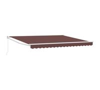 vidaXL Toldo retráctil Manual marrón 400x300 cm