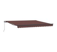 vidaXL Toldo retráctil Manual marrón 400x300 cm