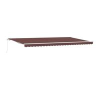 vidaXL Toldo retráctil Manual marrón 500x300 cm