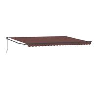 vidaXL Toldo retráctil Manual marrón 500x300 cm