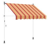 vidaXL Toldo retráctil manual Multicolor 200 x 115 cm, Jardín y , Toldo Ajustable, Cubierta , Pérgola Retráctil, Protección Exterior, Refugio Flexible para