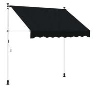 vidaXL Toldo retráctil Manual Negro 100 cm