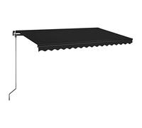 vidaXL Toldo Retráctil Manual, Sombrilla Plegable Exterior, Toldo Resistente al Agua Rayos UV, Toldo para Balcón Jardín Terraza, Gris Antracita