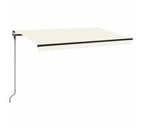 vidaXL Toldo Retráctil Manual, Sombrilla Plegable Exterior, Toldo Resistente al Agua Rayos UV, Toldo para Balcón Jardín Terraza, Crema