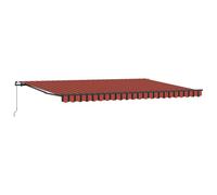 vidaXL Toldo Retráctil Naranja y marrón 500 x 300 cm Poliéster y Acero, Toldo Retráctil Colorido para Jardín y Terraza, Sombra Ajustable, Resistente al Clima, Cubierta Exterior