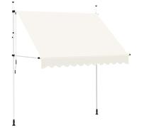 vidaXL Toldo Retráctil Operación Manual 250 cm Crema Techo Marquesina Cubierta