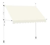 vidaXL Toldo Retráctil Operación Manual 300 cm Crema Techo Marquesina Cubierta