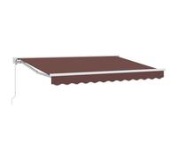 vidaXL Toldo retráctil para Exteriores, 3.5 x 2m. Tiene un Marco de Aluminio con Recubrimiento en Polvo Que aguanta Agua y no se decolora con el Sol. Se Ajusta manualmente, la Tela es Suave y se Mont