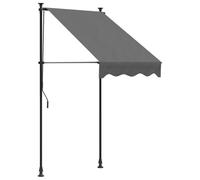 vidaXL Toldo Retráctil, Sombrilla Extensible de Ventana, Protección UV, Parasol para Jardín Patio Balcón, Tela y Acero Gris Antracita 100x150 cm