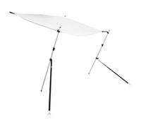 vidaXL Toldo T-Top Extensión, Capota Impermeable para Barco de Pesca Esquí, Cubierta de Embarcación, Pantalla de Extensión de Cortina, Blanco