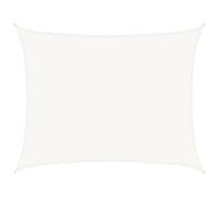 vidaXL Toldo tipo vela de polietileno de alta densidad, color blanco, 7 x 6 m, resistente a los rayos UV y al moho, apto para jardín, terraza, parque infantil, balcón