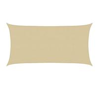 vidaXL Toldo Vela Beige 2 x 6 m HDPE, Toldo Moderno para jardín y terraza, SOGA bloqueadora de UV, Refugio aireado para Balcones