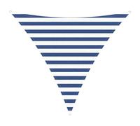 vidaXL Toldo Vela de Sombra Azul y Blanco 2 x 2 x 2 m, Solución para Exteriores, Tela de Sombreo Triangular UV, Elegante Toldito para Jardín, Balcón, Área de Juego
