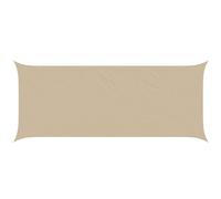vidaXL Toldo Vela de Sombra Beige 6 x 2,5 m 100% Poliéster Oxford, Sombra Exterior, Resistente al UV, Toldos Rectangulares, Cubierta de Poliéster, Moderna Terraza, a Prueba de Agua
