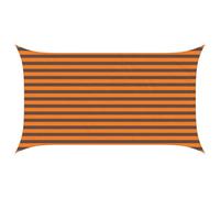 vidaXL Toldo Vela de Sombra Naranja y Marrón 3,5 x 2 m, Sombra Exterior, Resistente al UV, Toldos Rectangulares, Cubierta de Poliéster, Moderna Terraza, a Prueba de Agua