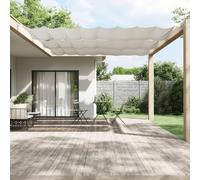 vidaXL Toldo Vertical Mampara Pantalla Protectora Sombra Privacidad contra Viento Patio Jardín Balcón Terraza Exterior Blanco 140x420 cm Tela Oxford
