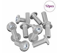 vidaXL Tornillo de Bloqueo de Cabeza 12 pcs Plateado M6 x 15 mm Acero, Tanques cilíndricos, diseño industrial, otra maquinaria, aplicaciones, pruebas de eficiencia y soluciones personalizadas para in