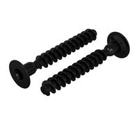 vidaXL Tornillo de Cabeza de Capuchón de Enchufe 2 pcs Negro Hierro, Hardware para fijación de metal, tornillos de precisión, herramientas de bricolaje, elementos de seguridad, arreglos, hierro, fija