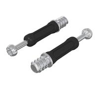 vidaXL Tornillo de Cerradura de Cajón 2 pcs Plata y Negro M6 x 40 mm, Sala de estar, conector durable, cierre cam, unión segura, conector de muebles, herramientas para mejoras en el hogar y DIY