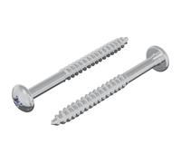 vidaXL Tornillo de Madera 2 pcs Plateado 9,8 x 53 mm Acero, Tornillo ajustable, sujetador metálico, solución de bricolaje, estructural, trabajo en madera, herramienta de ingeniería, ensamblaje seguro