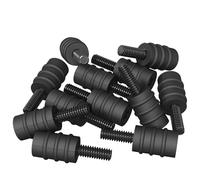 vidaXL Tornillo Separador 12 pcs Negro M4 Caucho y Acero, Otros, Productos cilíndricos para uso industrial: soluciones duraderas para fabricación, transporte y más
