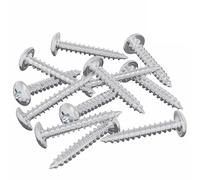 vidaXL Tornillos de Madera 12 pcs Plateado M4 x 25 mm Acero, Sala de estar, tornillos de madera resistentes, sujetadores de cabeza redonda, Philips, hardware para interiores y exteriores