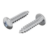 vidaXL Tornillos de Madera 2 pcs Plateado M4 x 20 mm Acero, Sala de estar, tornillos de madera resistentes, sujetadores de cabeza redonda, Philips, hardware para interiores y exteriores