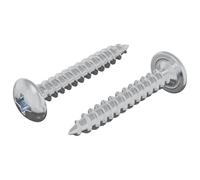 vidaXL Tornillos de Madera 2 pcs Plateado M4 x 25 mm Acero, Sala de estar, tornillos de madera resistentes, sujetadores de cabeza redonda, Philips, hardware para interiores y exteriores