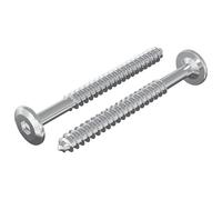 vidaXL Tornillos de Madera 2 pcs Plateado M6 x 70 mm Acero, Tornillos para sala de estar, madera para muebles, sujetadores precisos, duraderos para exteriores, ensamblaje de proyectos de jardín