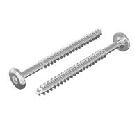 vidaXL Tornillos de Madera 2 pcs Plateado M6 x 70 mm Acero, Tornillos para sala de estar, madera para muebles, sujetadores precisos, duraderos para exteriores, ensamblaje de proyectos de jardín