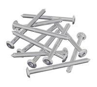 vidaXL Tornillos de Muebles 12 pcs Plateado M6 x 85 mm Acero, Fijaciones para sala, tornillos de acero duraderos, uso interior, exterior, proyectos de ensamblaje, resistencia al óxido