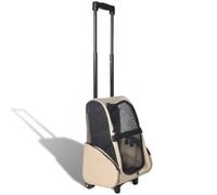 vidaXL Transportín plegable beige para mascotas