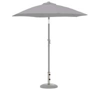 vidaXL Tubo base para parasol 0,63 kg de acero inoxidable natural, base para sombrilla moderna, resistente y ajustable, soporte parasol para patio y jardín