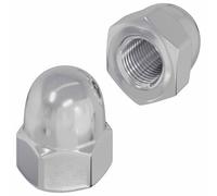 vidaXL Tuercas Acorn 2 pcs Plateado 12,8 x 12,8 x 6,5 cm Acero, Conectores versátiles y seguros: tuercas hexagonales, tornillos y herramientas de fijación para interior y exterior.