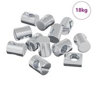 vidaXL Tuercas de barril 3462 pcs Plateado M6 x 13 mm Metal
