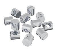 vidaXL Tuercas de barril 4500 pcs Plateado M6 x 12 mm Metal