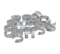 vidaXL Tuercas de bloqueo de perno 12 pcs Plateado 12 x 10 mm Acero, Ensamblaje de Muebles para la Sala de Estar, Tuercas de Bloqueo Duraderas, Sujetadores Seguros, Soluciones Antioxidantes para Uso