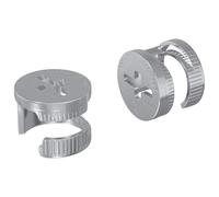 vidaXL Tuercas de bloqueo de perno 2 pcs Plateado 12 x 10 mm Acero, Ensamblaje de Muebles para la Sala de Estar, Tuercas de Bloqueo Duraderas, Sujetadores Seguros, Soluciones Antioxidantes para Uso e