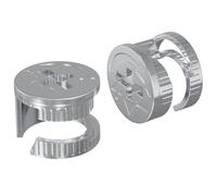 vidaXL Tuercas de bloqueo de perno 2 pcs Plateado 15 x 11,5 mm Acero, Ensamblaje de Muebles para la Sala de Estar, Tuercas de Bloqueo Duraderas, Sujetadores Seguros, Soluciones Antioxidantes para Uso