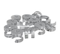 vidaXL Tuercas de bloqueo de perno 8372 pcs Plateado Acero, Ensamblaje de Muebles para la Sala de Estar, Tuercas de Bloqueo Duraderas, Sujetadores Seguros, Soluciones Antioxidantes para Uso en el Hog