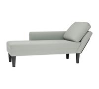 vidaXL Tumbona Almohada y reposabrazo Derecho Terciopelo Gris Claro, sillón, diván, Silla de salón, sofá Silla, Tumbona, sofá de salón, diván de salón