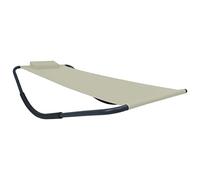 vidaXL Tumbona Asientos Hamaca Balancín Sillón Mobiliario Muebles Decoración Bricolaje Sillas Sofás Terraza Acero Color Crema 200x90 cm