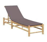 vidaXL Tumbona con Cojines 55x199x30 cm bambú, Cama Solar, Cama Solar, Cama Lounge, Tumbona, Chaise Lounge, sillón Chaise, Tumbona de Exterior